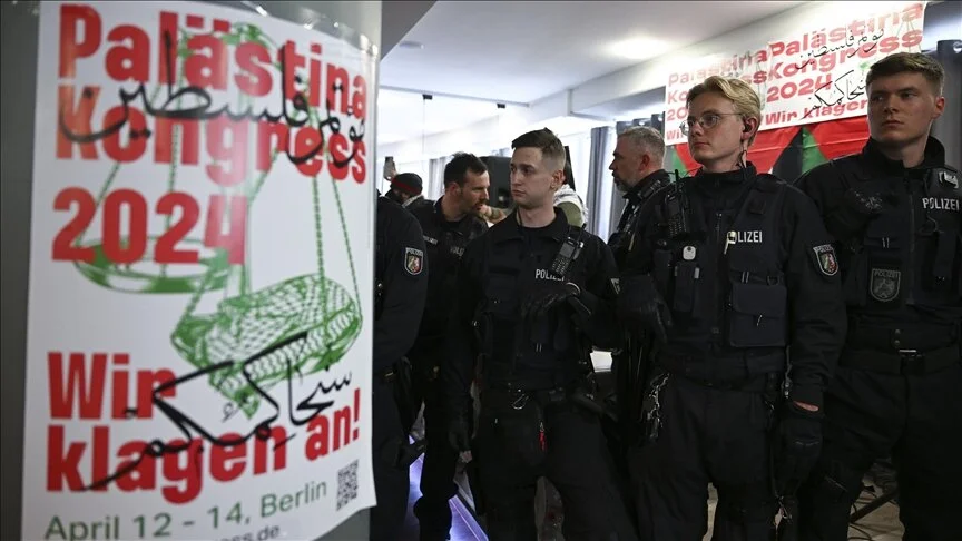 Berlin'de düzenlenen Filistin Kongresi polis tarafından sonlandırıldı