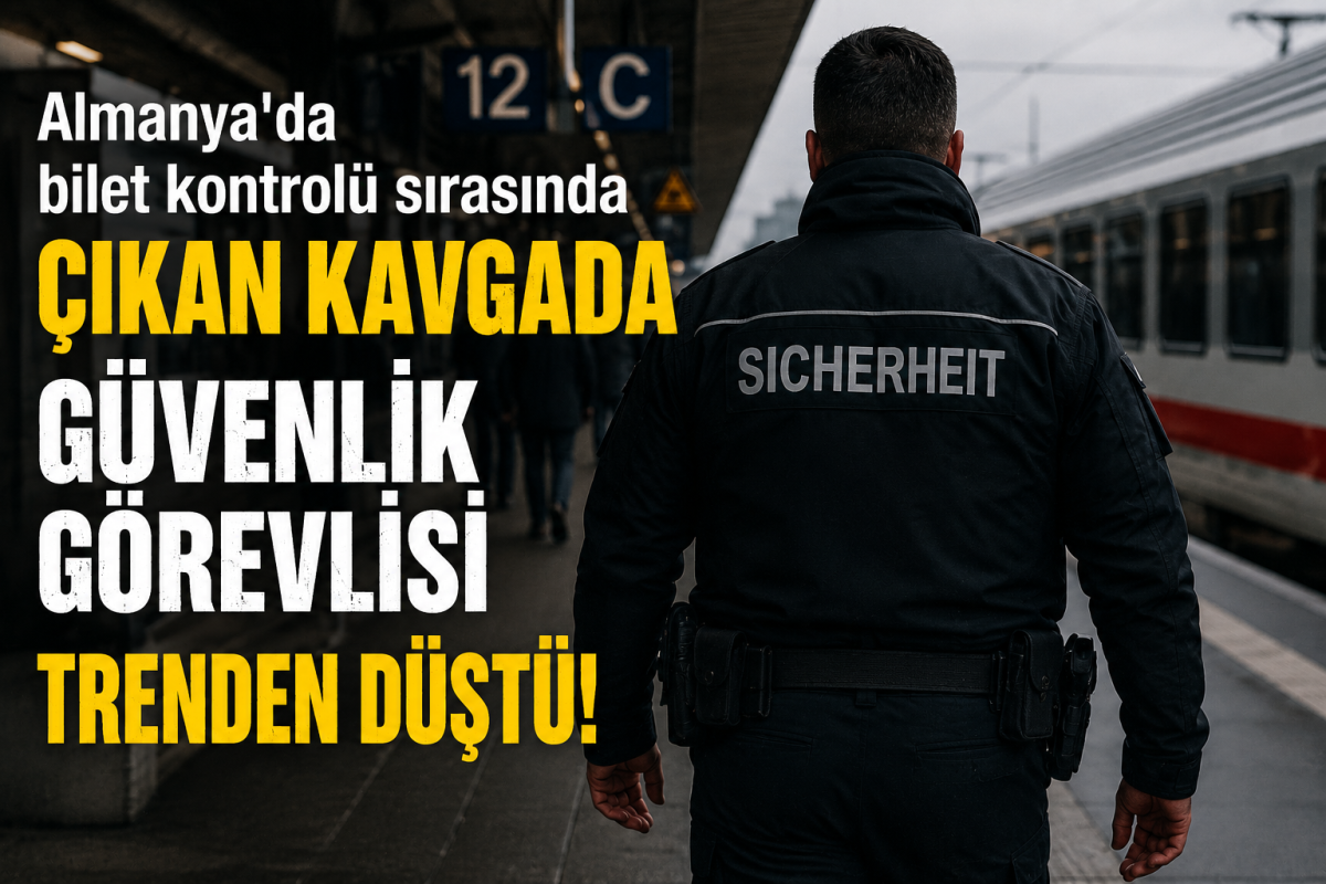 Almanya'da bilet kontrolü sırasında çıkan kavgada güvenlik görevlisi trenden düştü