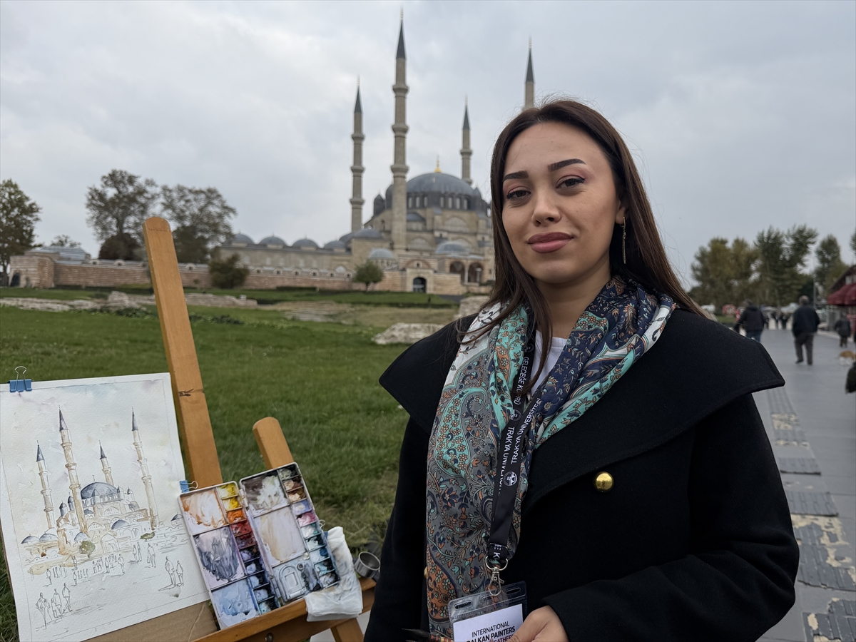 Ressamlar Edirne'nin tarihini tuvale taşıyor